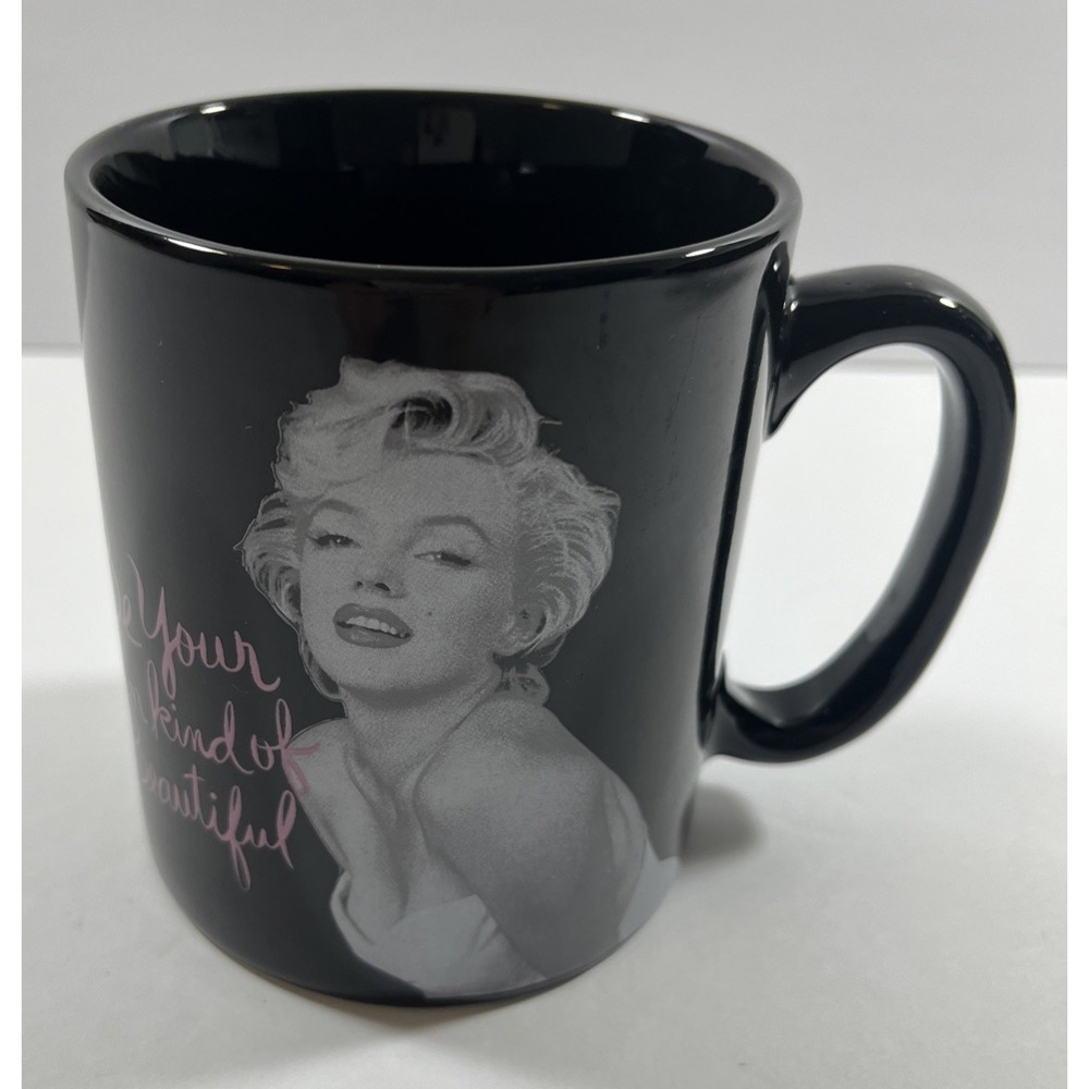 Marilyn Monroe Be your Own Kind of Beautiful Ceramic 14 oz Coffee Mug Black
